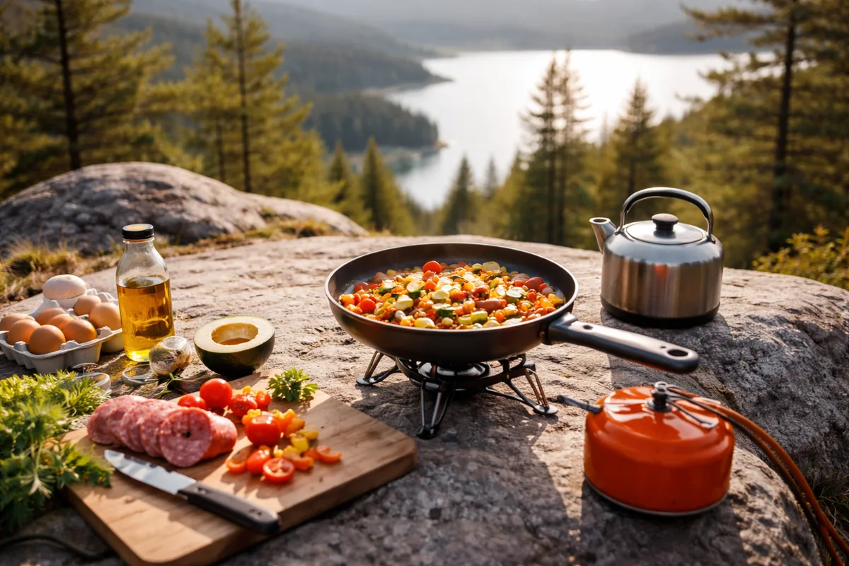 Comment préparer des plats simples pour la cuisine en plein air lors d'une randonnée